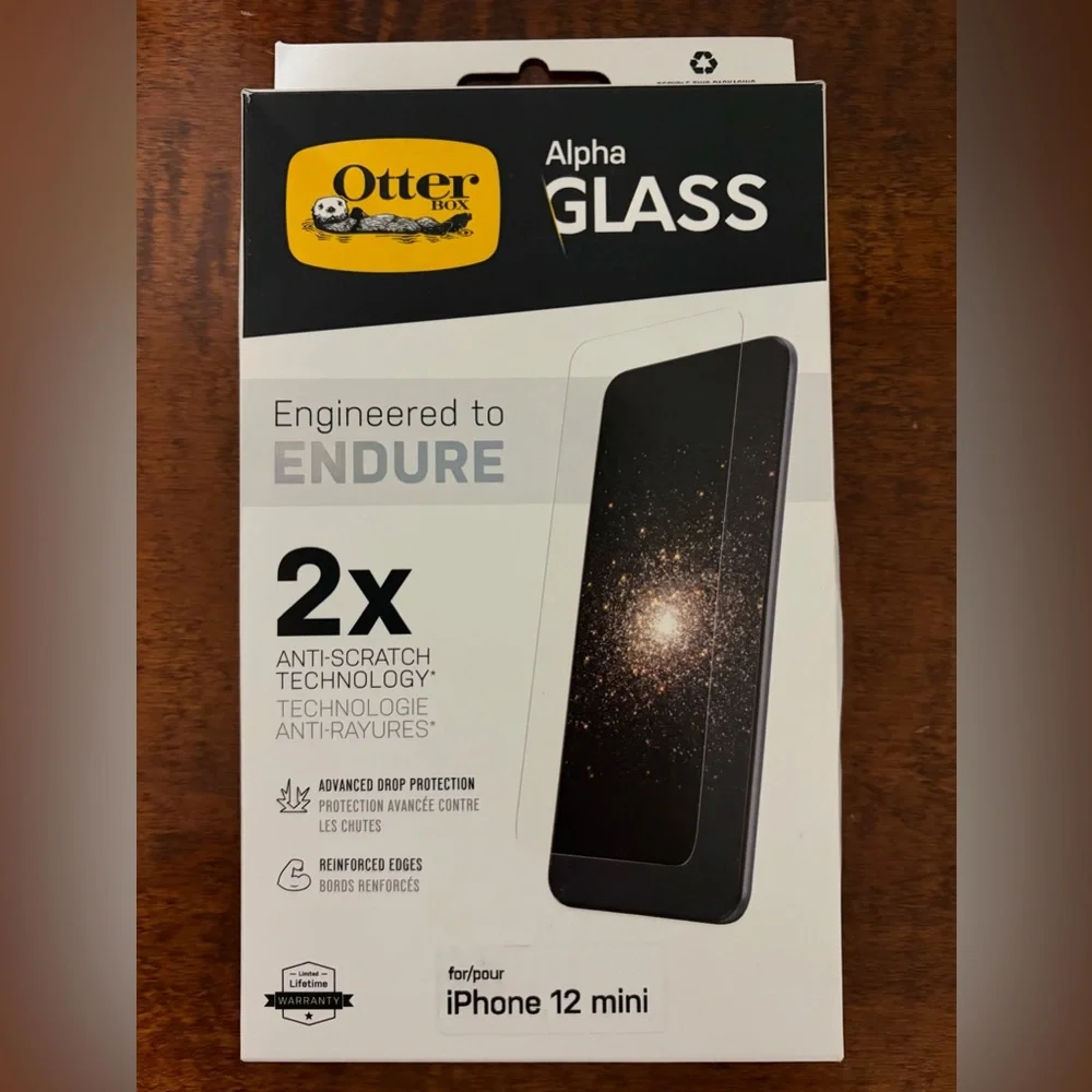 New OtterBox Alpha Glass Screen Protector for Apple iPhone 12 Mini